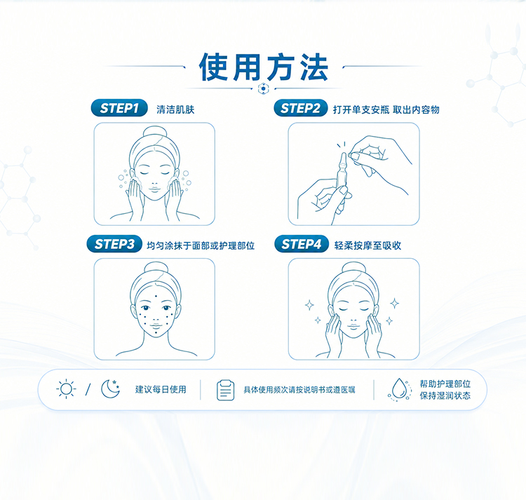 【医圣安】次抛型修护精华液2ml*30支/盒-医用重组胶原蛋白创面敷料