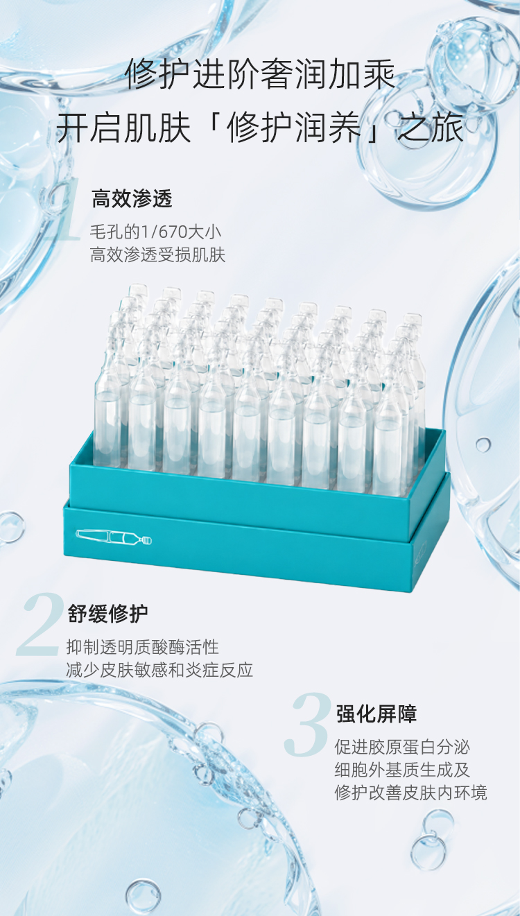 【医圣安】次抛型修护精华液2ml*30支/盒-医用重组胶原蛋白创面敷料